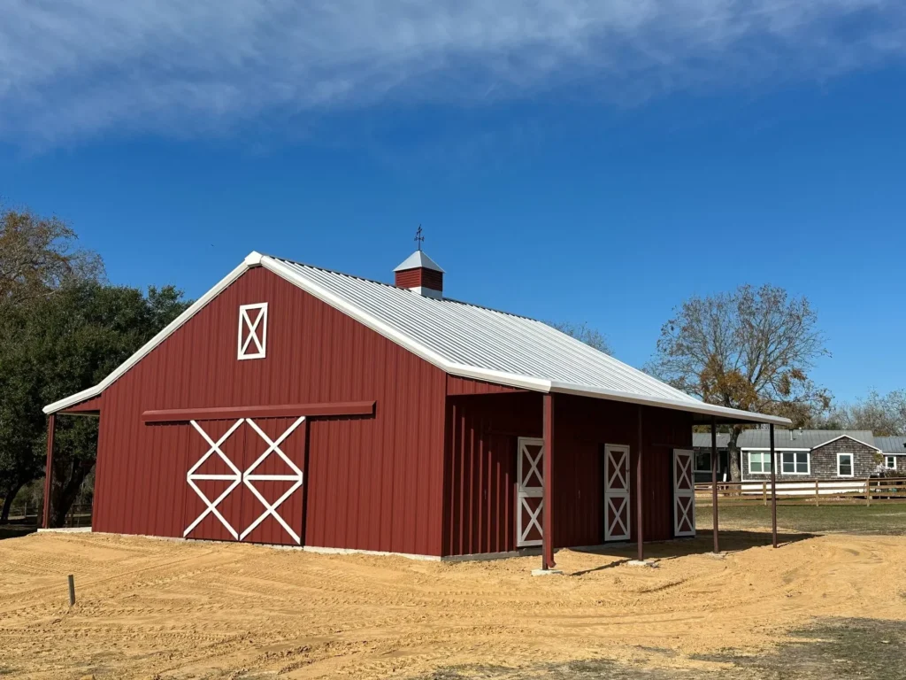 custom metal horse barns